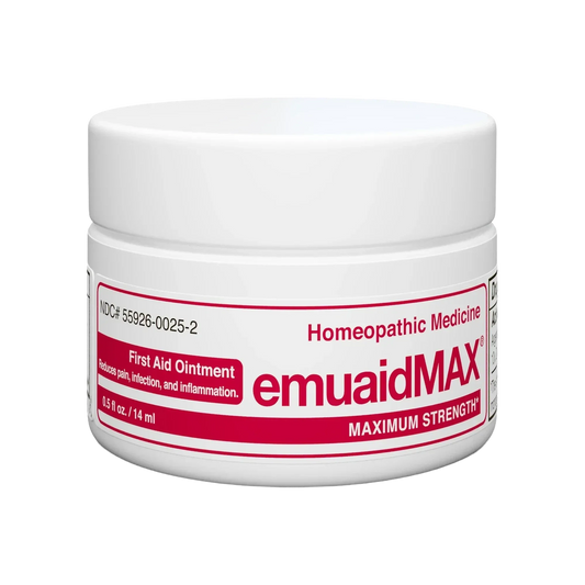 emuaid EMUAIDMAX Ointment for Itchy Skin, Maximum Strength Treatment for Athlete's Foot, Psoriasis, Jock Itch, Rash, Eczema, Cold Sores, Blisters,