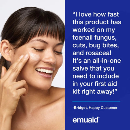 emuaid EMUAIDMAX Ointment for Itchy Skin, Maximum Strength Treatment for Athlete's Foot, Psoriasis, Jock Itch, Rash, Eczema, Cold Sores, Blisters,